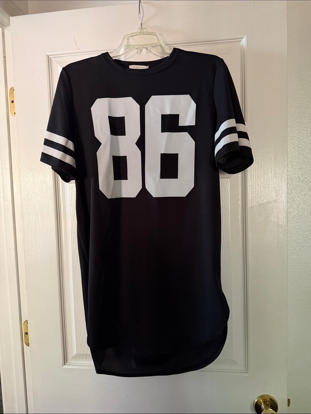 Mind Code Black Short-Sleeve Jersey with White '86' Graphic